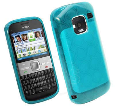 Hydro Gel Case Cover for Nokia E5 (Blue)