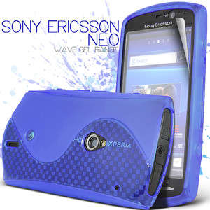 TPU S-Line Pouch for Sony Ericsson Xperia Neo Neo V MT15i (Blue)