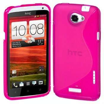 TPU S-Line Pouch for HTC One X (Pink)
