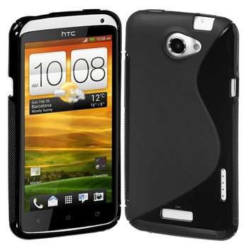 TPU S-Line Cover for HTC One X (Black) + Screen Protector