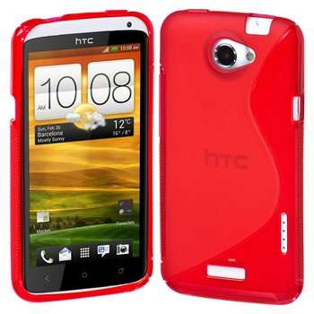 TPU S-Line Pouch for HTC One X (Red)