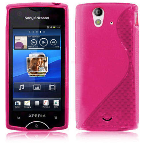 TPU S-Line Pouch for Sony Ericsson Xperia Ray (Pink)