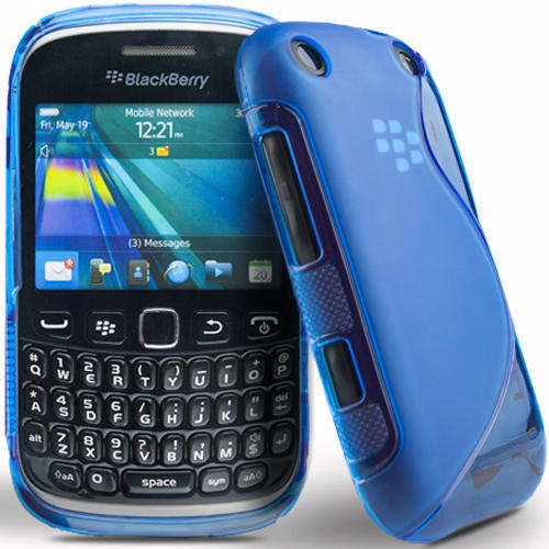 S Line Gel Case for Blackberry Curve 9220 9320 (Blue) + Screen Protector