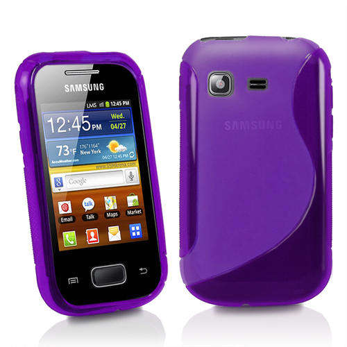 High Quality TPU S-Line Cover Pouch for Samsung Galaxy Pocket S5300 (Purple)