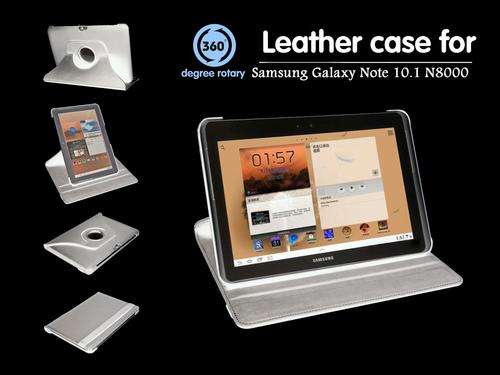 360 Degree Rotating Case For Samsung Galaxy Note 10.1 N8000 N8010 White