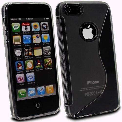 S-Line TPU Pouch Case Cover for Apple iPhone 5 (Smoke) + Screen Protector