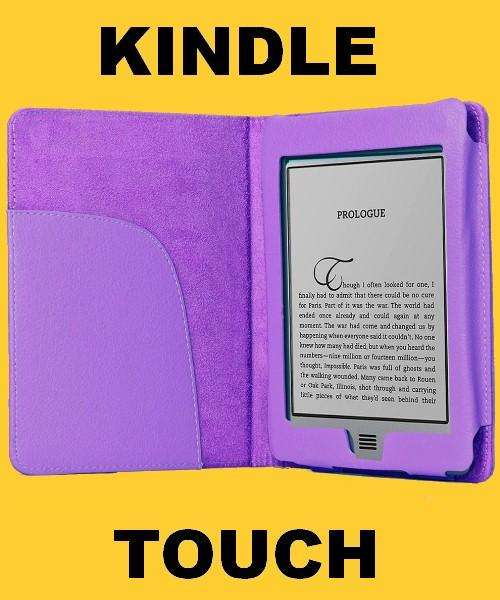 Magnetic Closure Book Case Cover Pouch for Amazon Kindle Touch - CLEARANCE