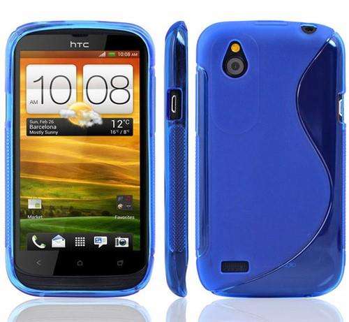 S-Line Gel Case Cover for HTC Desire X T328E / Desire V T328W (Blue)