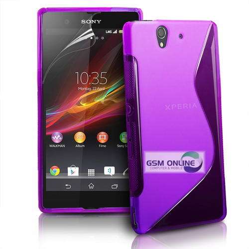 S-Line Case Cover Pouch for Sony Xperia Z (Purple) + Screen Protector