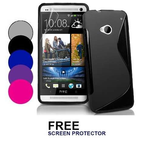 S-Line Case Cover Pouch for HTC One + Screen Protector