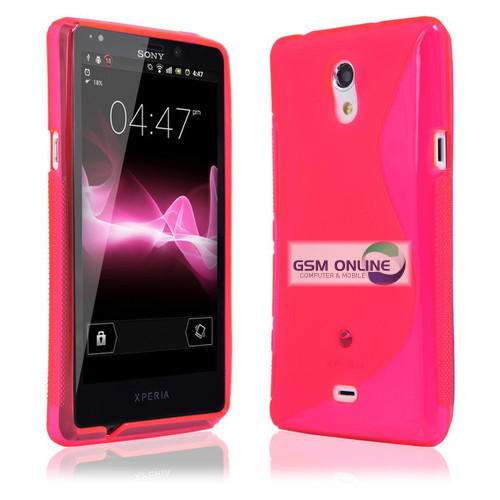 S-Line Case Cover Pouch for Sony Xperia T LT30P (Pink)