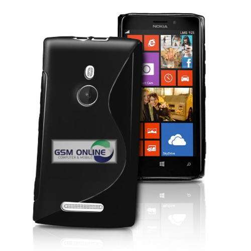 S-Line Gel Case For Nokia Lumia 925 (Black) + Screen Protector