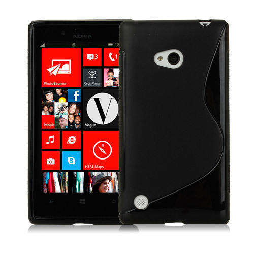 S-Line Gel Case For Nokia Lumia 720 (Black) + Screen Protector
