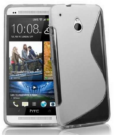 S-Line Case Cover for HTC One Mini M4 (Smoke) + Screen Protector