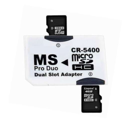 Micro SD to MS Pro Duo Adapter Dual Slots