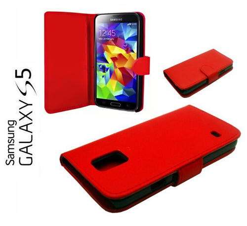Book Type Flip Case for Samsung Galaxy S5 i9600