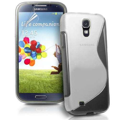 Gel Cover for Samsung Galaxy S4 i9500 (Clear) + Screen Protector