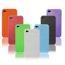 iPhone 4 Hard Back Cover Case Mesh Grid