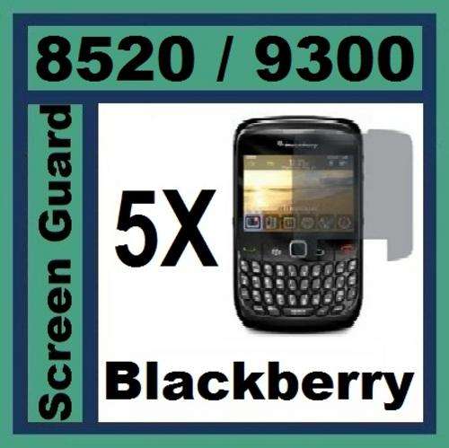 5 x Screen Protector Guard for Blackberry Curve 8520 / 8530 / 9300 / 9330 - SAVE R125