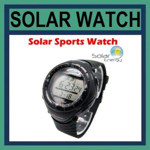 Solar Dual Power Energy Sports Watch Black