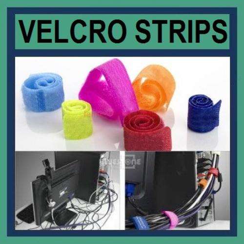 8 x Coloured Velcro Cable Tidy Strips