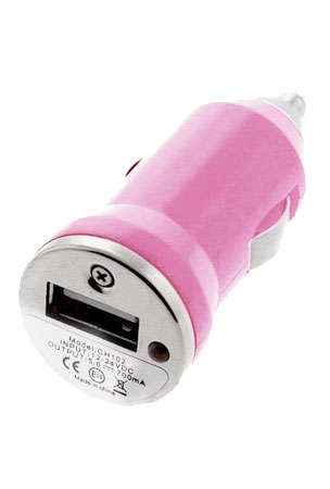 Pink Mini USB Car Charger