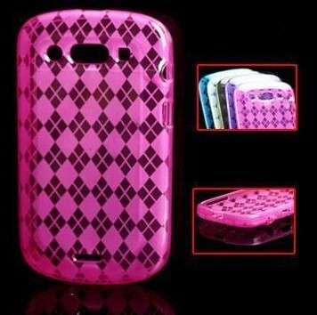 Diamond TPU Gel Case for Blackberry Bold Touch 9900 9930 (Pink)