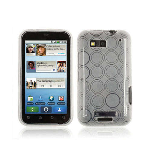 TPU Circle Gel Case for Motorolla Defy MB525 Clear
