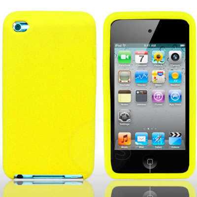 Soft Silicone Skin for Ipod Touch 4 Bright Yellow