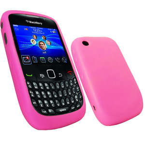 Embossed Silicone Skin for BlackBerry Curve 8520 9300 (Light Pink)