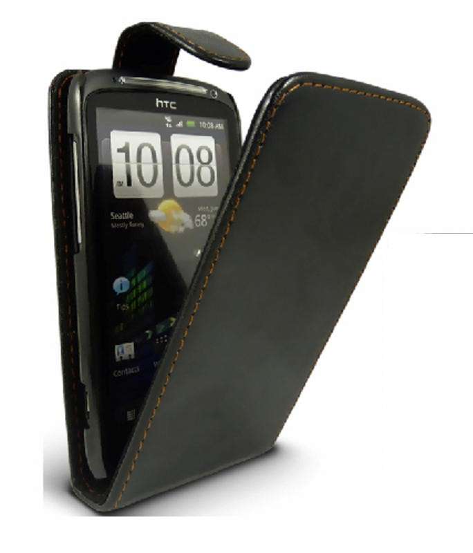 PU Leather Flip Case Pouch for HTC Sensation