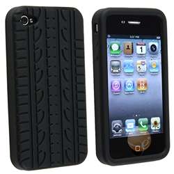 Black Tyre Silicone Case for Apple iPhone 4 4S