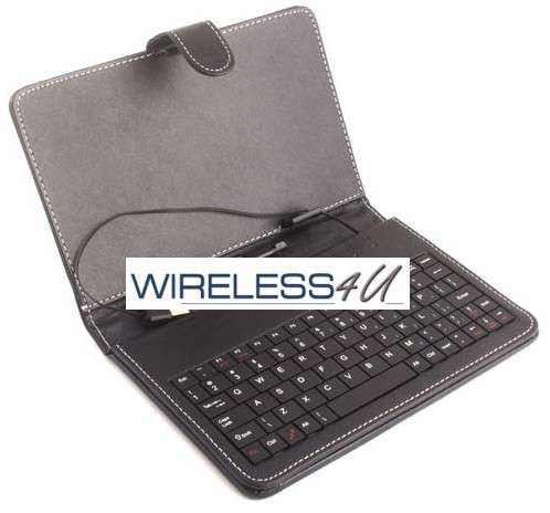 PU Leather Flip Stand Case with USB Keyboard for 10'' Tablets