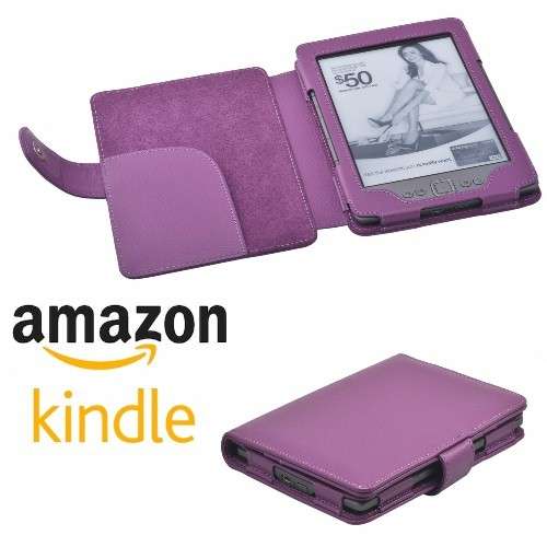 Magnetic Flap Book Type Flip Case Cover Pouch for Amazon Kindle 4