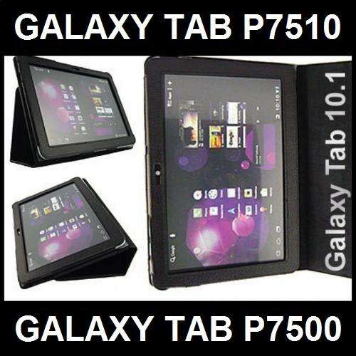 Black PU Leather Case Cover for Samsung Galaxy Tab 10.1 P7500 P7510
