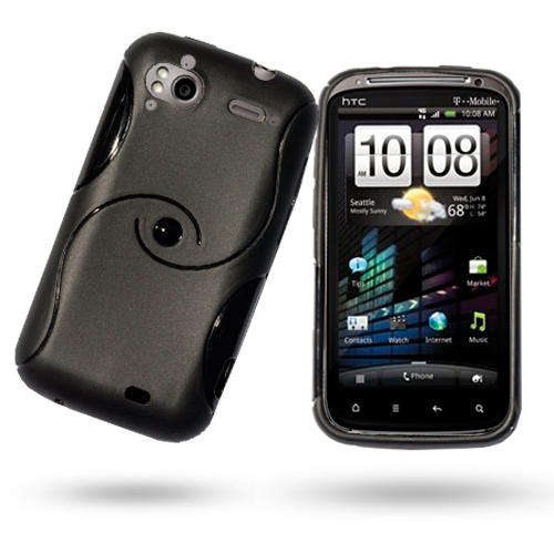 Black S Line Gel Case For HTC Sensation