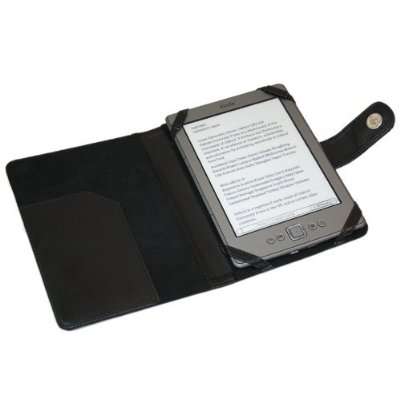 Black Flip Case Cover for Latest Amazon Kindle 4 + Screen Protector