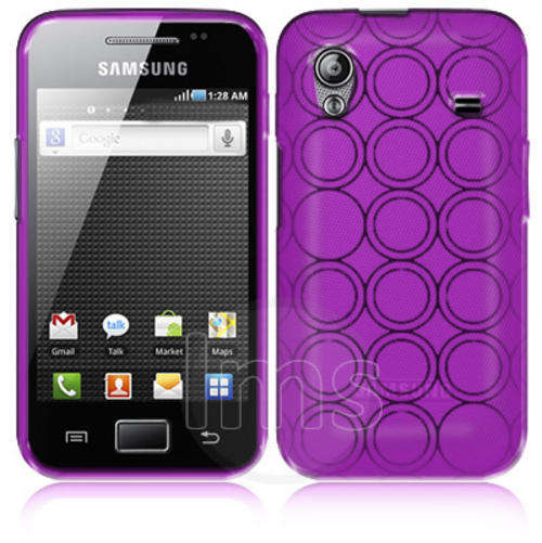 TPU Circle Gel Case for Samsung Galaxy Ace S5830 Purple - Clearance