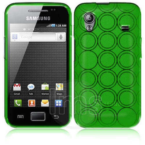 TPU Circle Gel Case for Samsung Galaxy Ace S5830 Green - Clearance