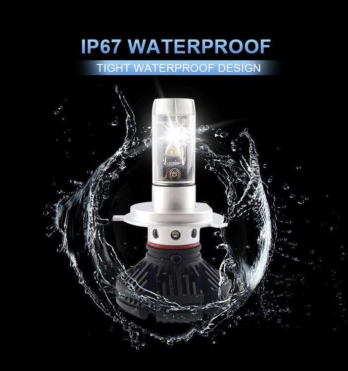 2-Pieces Of 60W X3-H7 Car LED Headlight Bulbs