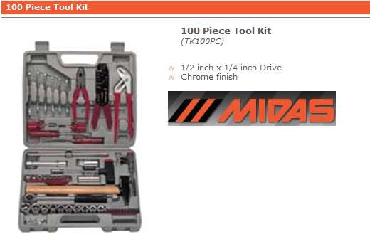 MIDAS - 100 Piece Tool Set - Unwanted Gift