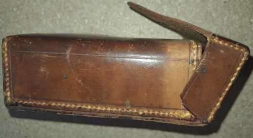 Antique Inclinometer with leather case.