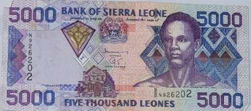 2002 Sierra Leone 5000 Leones Banknote in Crisp Condition. Not seen in our Market.