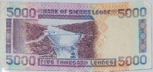 2002 Sierra Leone 5000 Leones Banknote in Crisp Condition. Not seen in our Market.