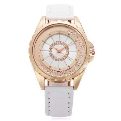 Quartz Watch with Alloy Dial  -  WHITE