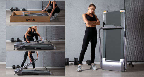 OVICX Smartrun Portable Walking Jogging Running Treadmill Foldable Ultra-thin with Bluetooth ZWIFT