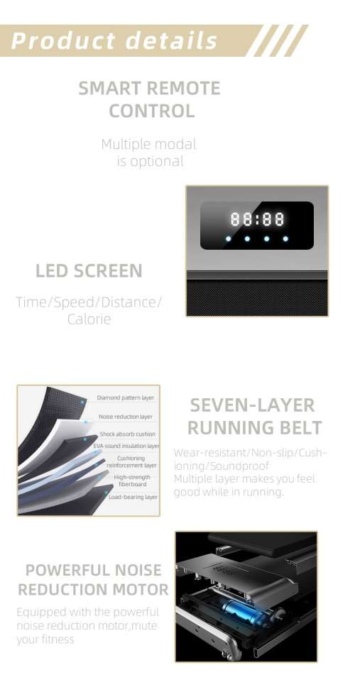 Tecno Train TM201 Walking Jogging Pad Under Desk Portable Treadmill 2023 Upgraded Mod 1.5hp