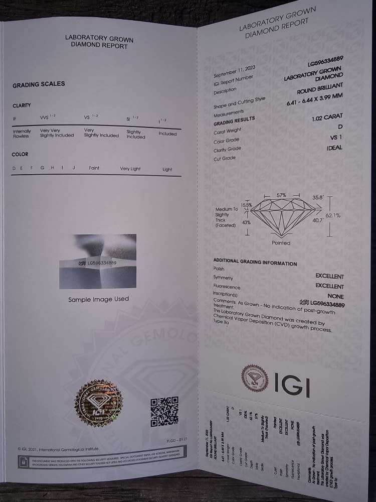 2.08Ct D VS1 Brilliant Round Diamond Earrings set on 14k White Gold 4 prong shanks Certified