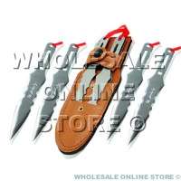 Throwing Knife Spikes Silver Set Of 4