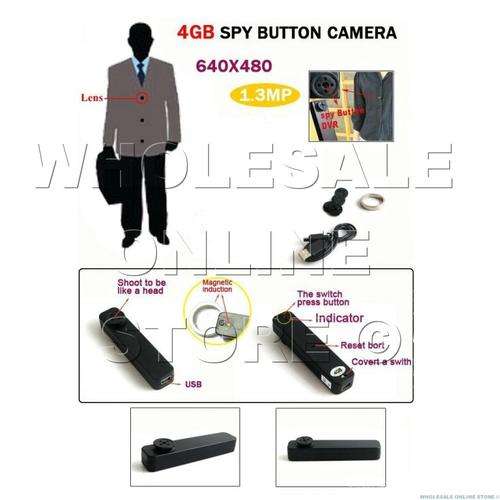 4GB Spy Button Pinhole Camera MINI Hidden DVR Voice Recorder